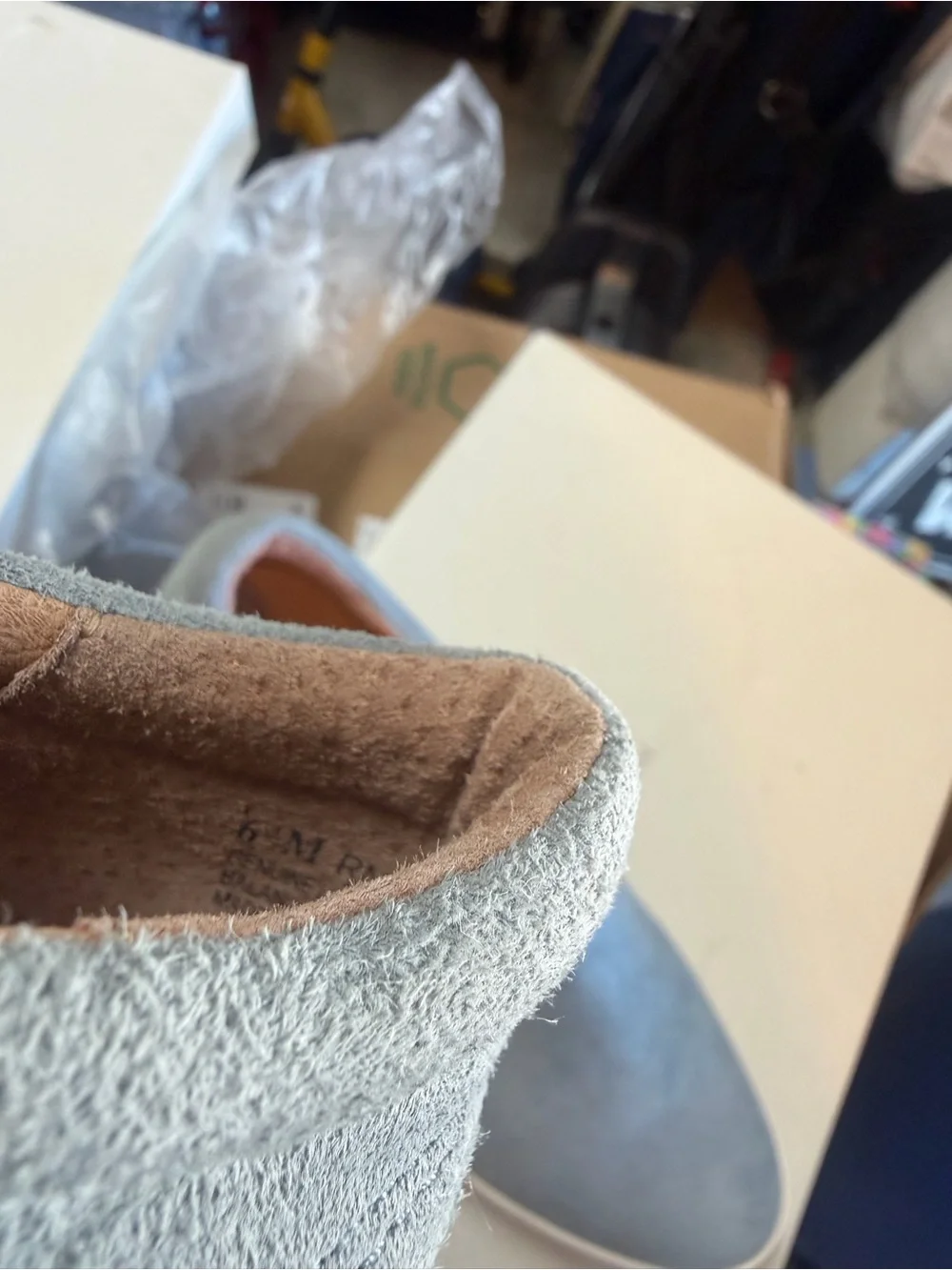 Caslon Light Blue Suede Slip-On Wedge Sneakers